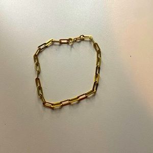 gold plated (not real gold) chain bracelet